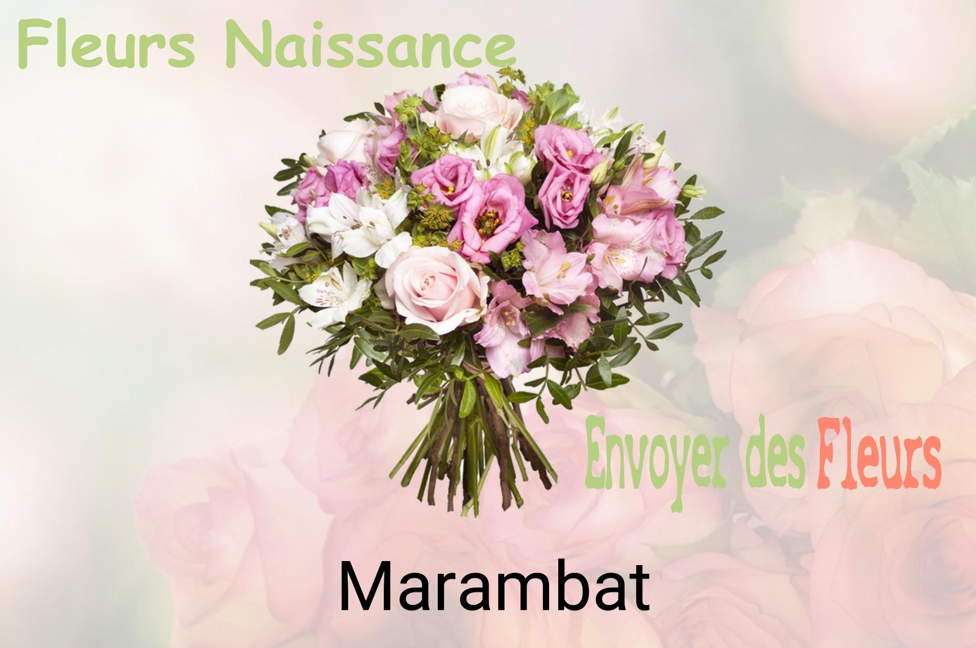 Bouquet de fleurs de naissance livré à Marambat
